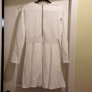 CBR ( Chic Boutique Rose) skater dress size L  color white *never worn*